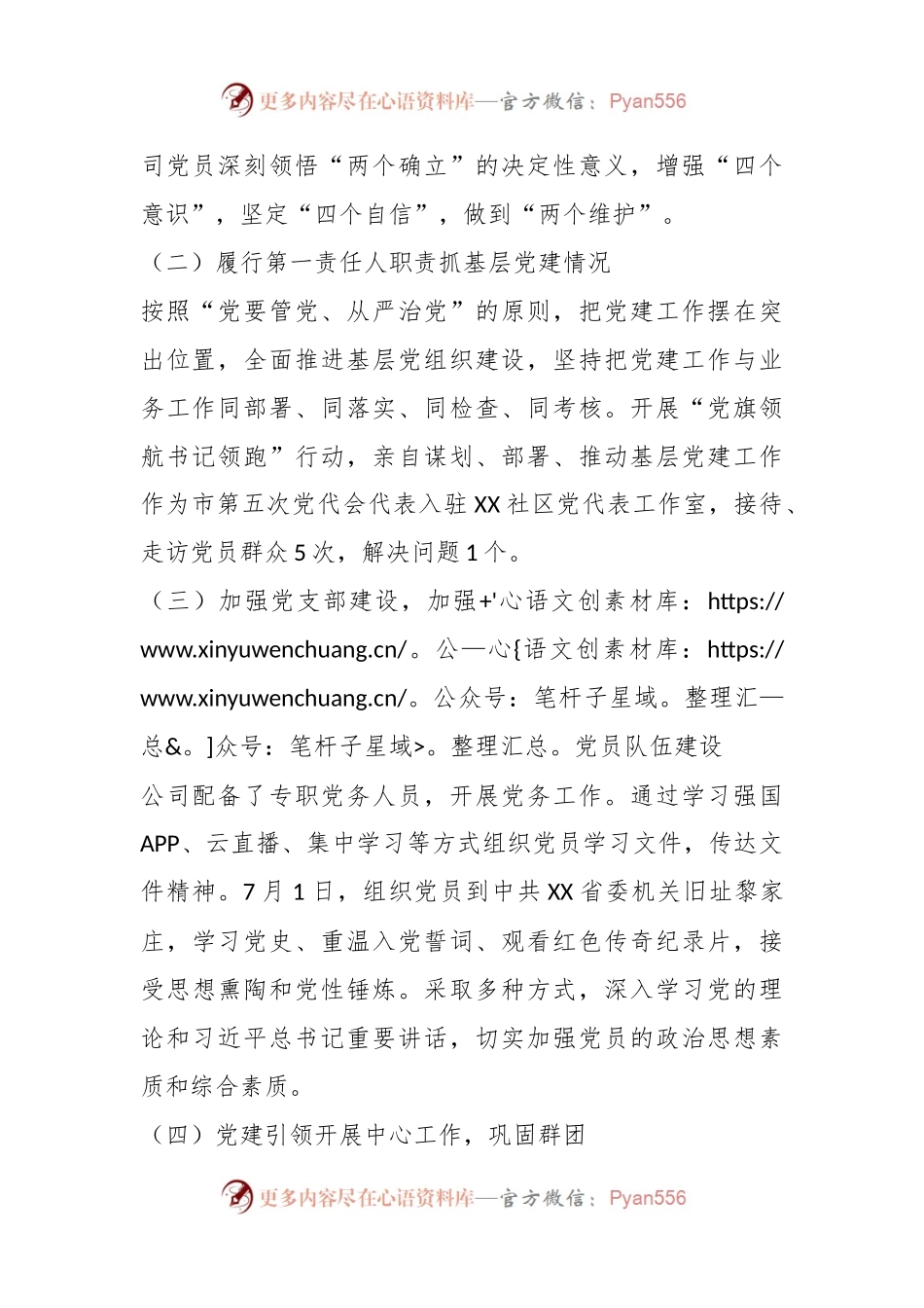 X民企党支部书记在本年度抓基层党建工作述职报告.docx_第2页