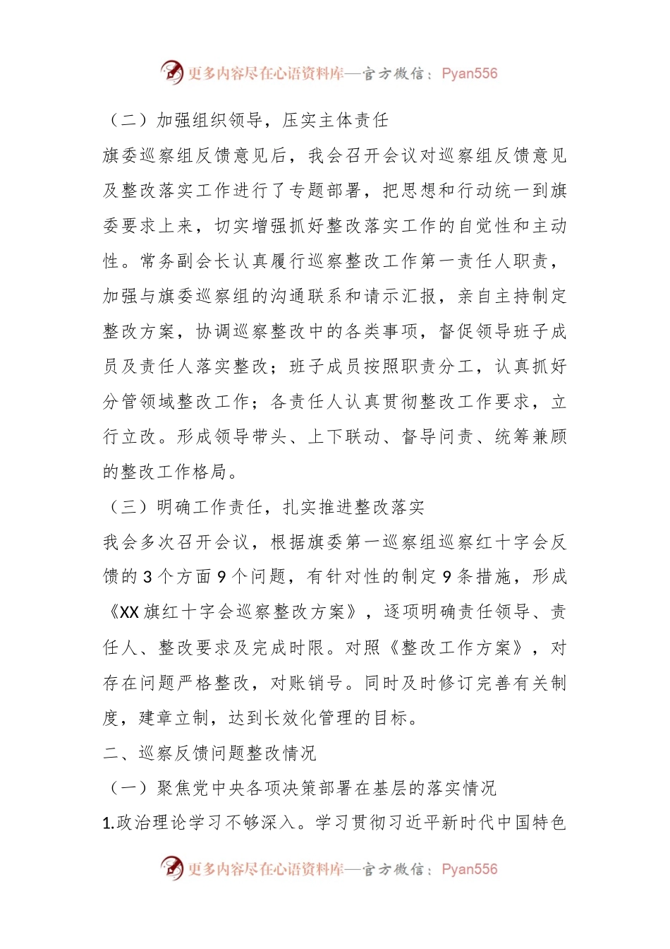 XX旗红十字会巡察整改工作情况报告.docx_第2页