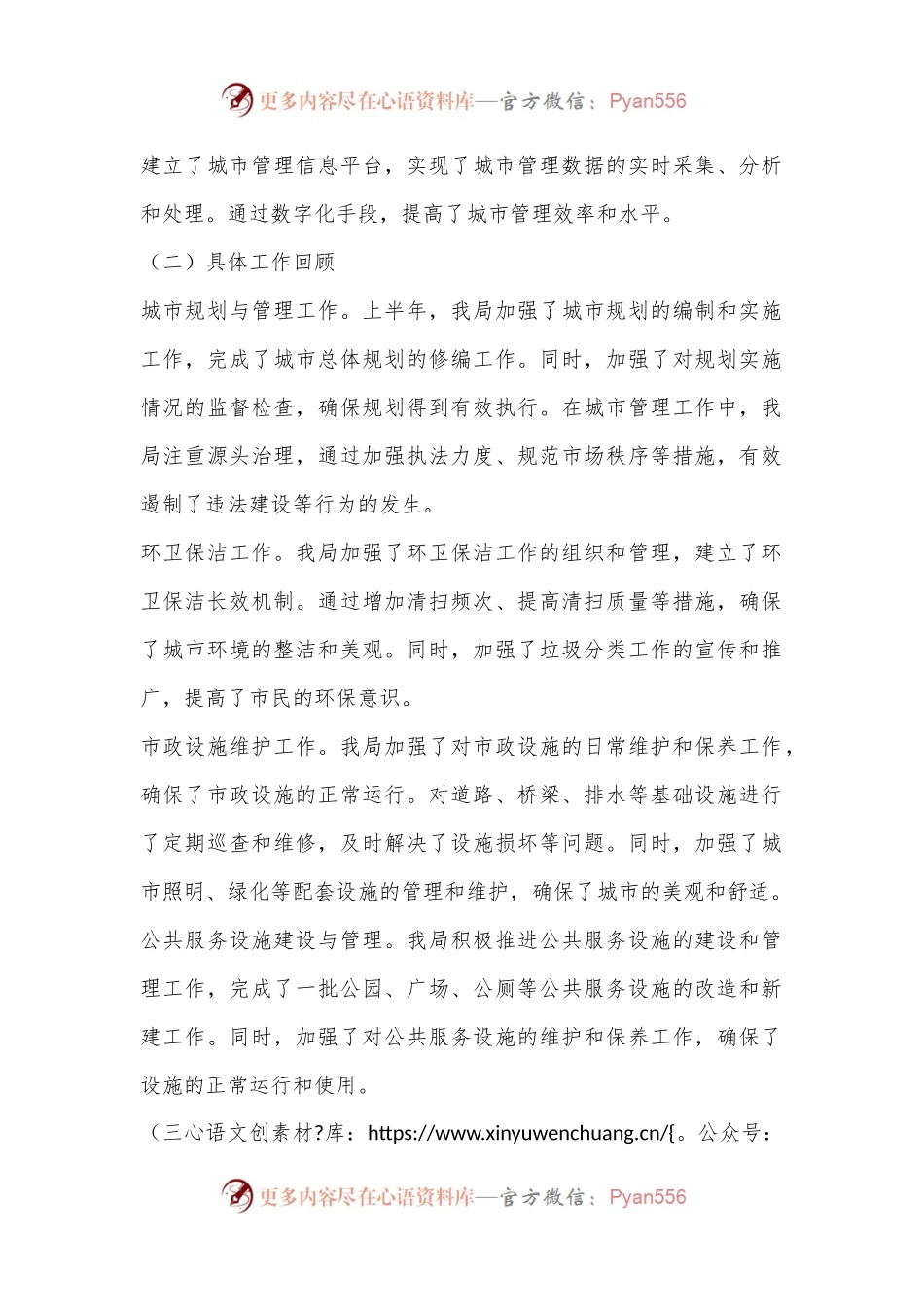 X市城市管理局2024年上半年工作总结与下半年工作计划.docx_第2页