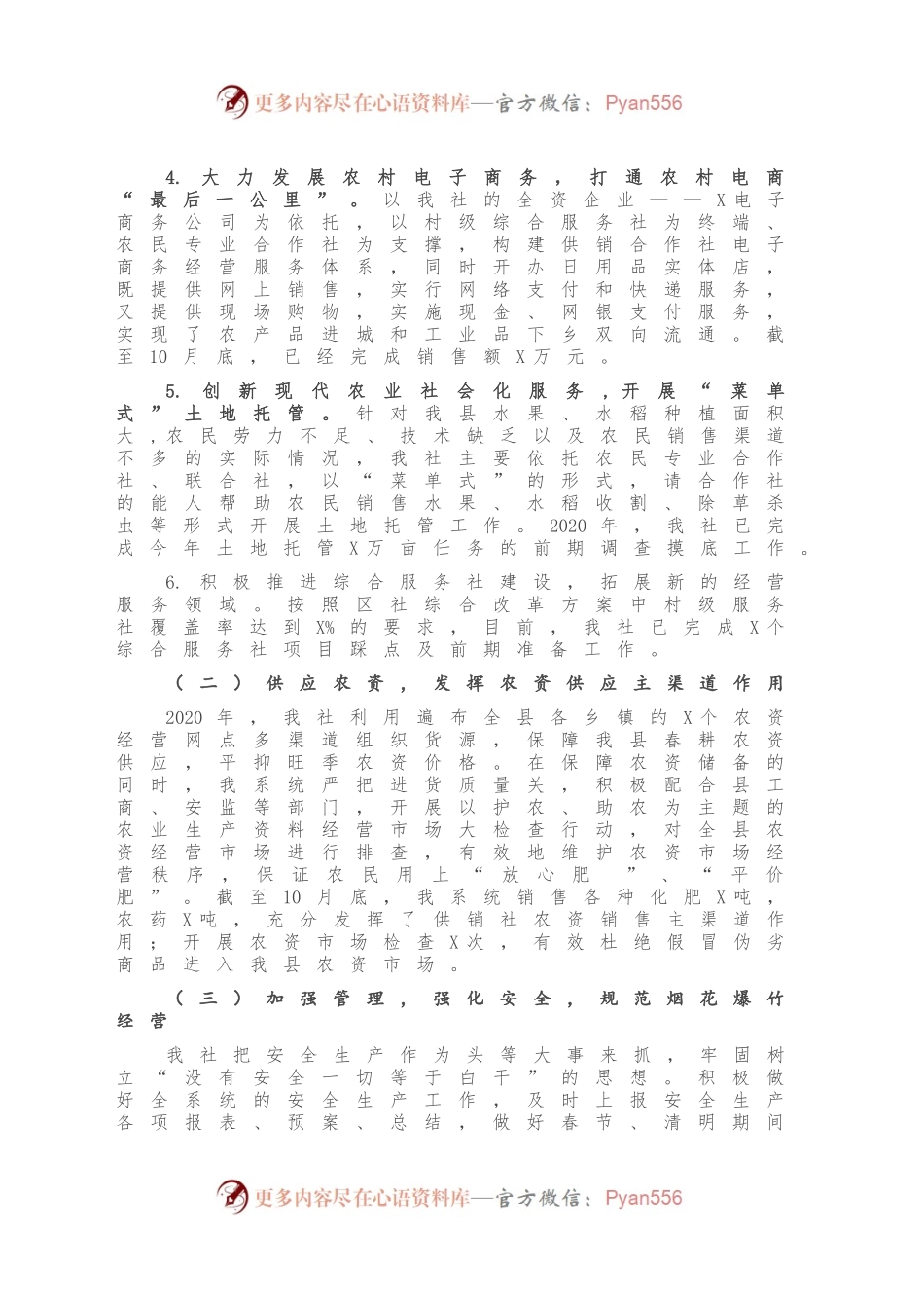 X县供销合作社联合社2020年工作总结及2021年工作计划.docx_第2页