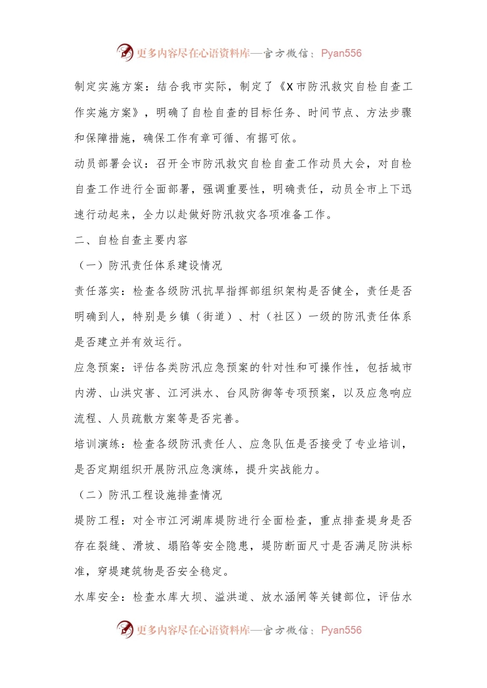 X市防汛救灾自检自查工作情况汇报.docx_第2页