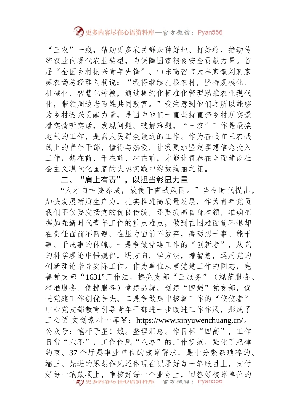 “青年挺膺担当、乡村振兴有我”主题团日座谈会发言材料.docx_第2页