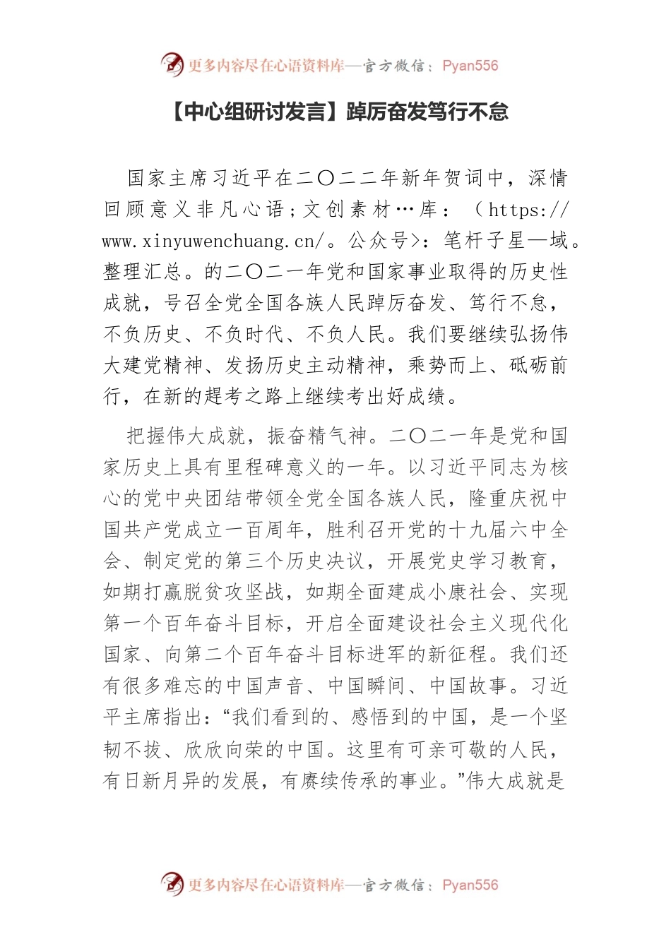 【中心组研讨发言】踔厉奋发笃行不怠.docx_第1页