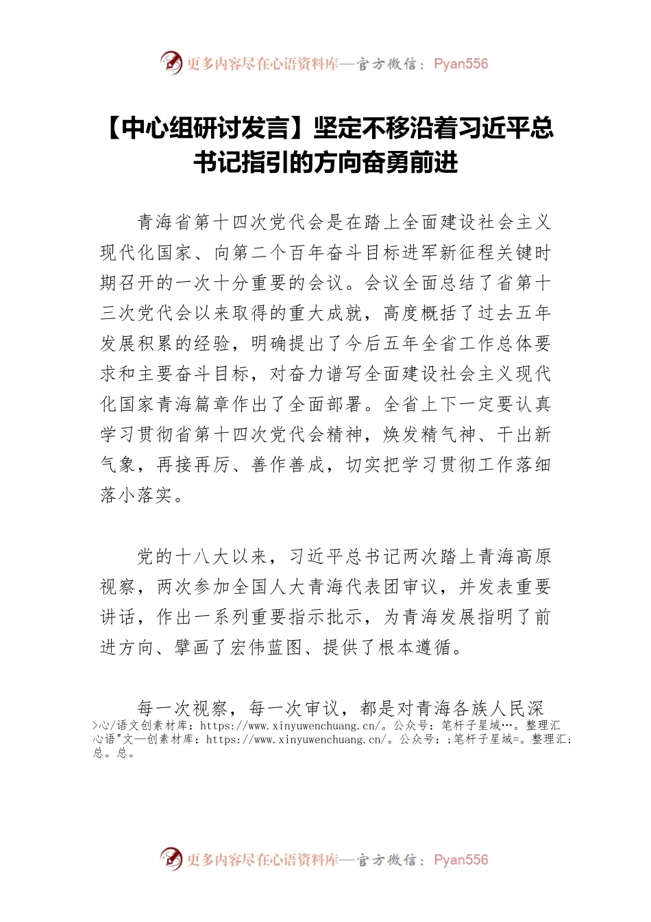 【中心组研讨发言】坚定不移沿着习近平总书记指引的方向奋勇前进.docx_第1页