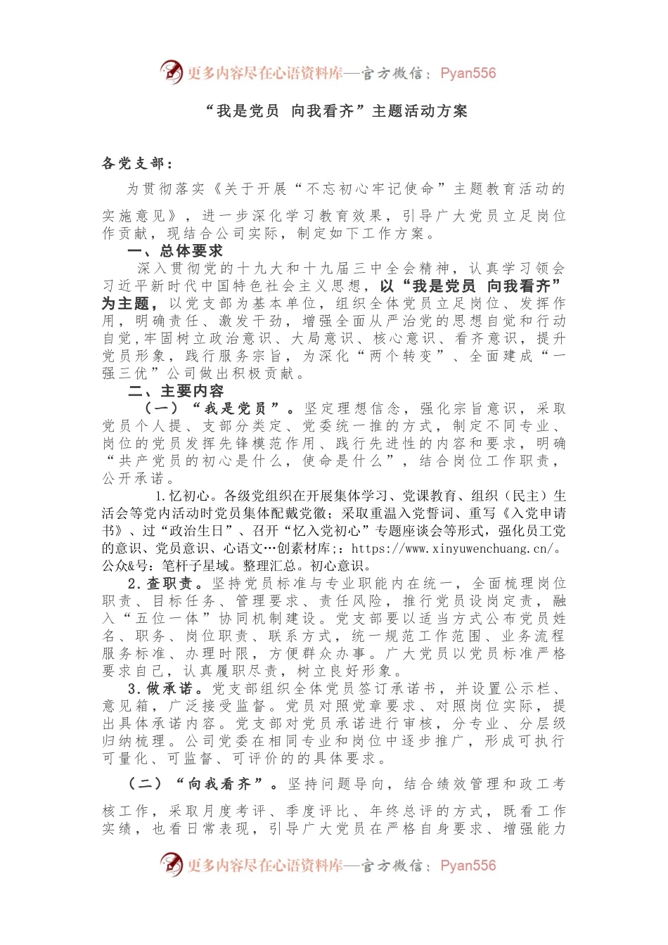 “我是党员 向我看齐”主题活动方案.docx_第1页