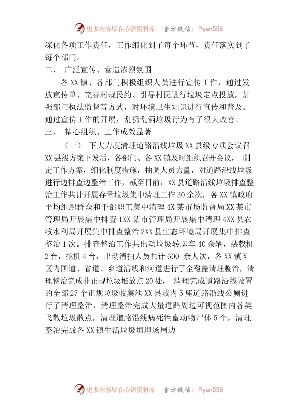 X县道路沿线垃圾排查整治工作总结.docx_第2页