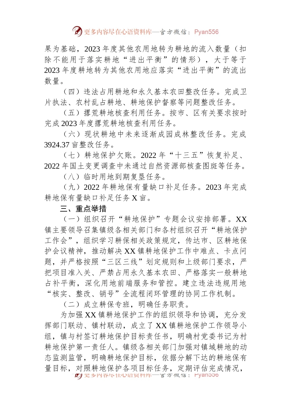 XX镇2023年度坚守耕地红线工作实施方案.docx_第2页