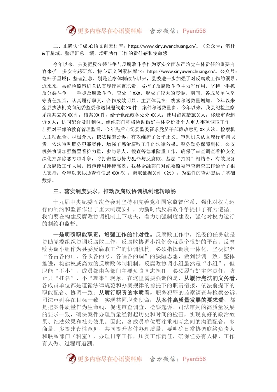 X县委书记在反腐败协调领导小组的讲话.docx_第2页