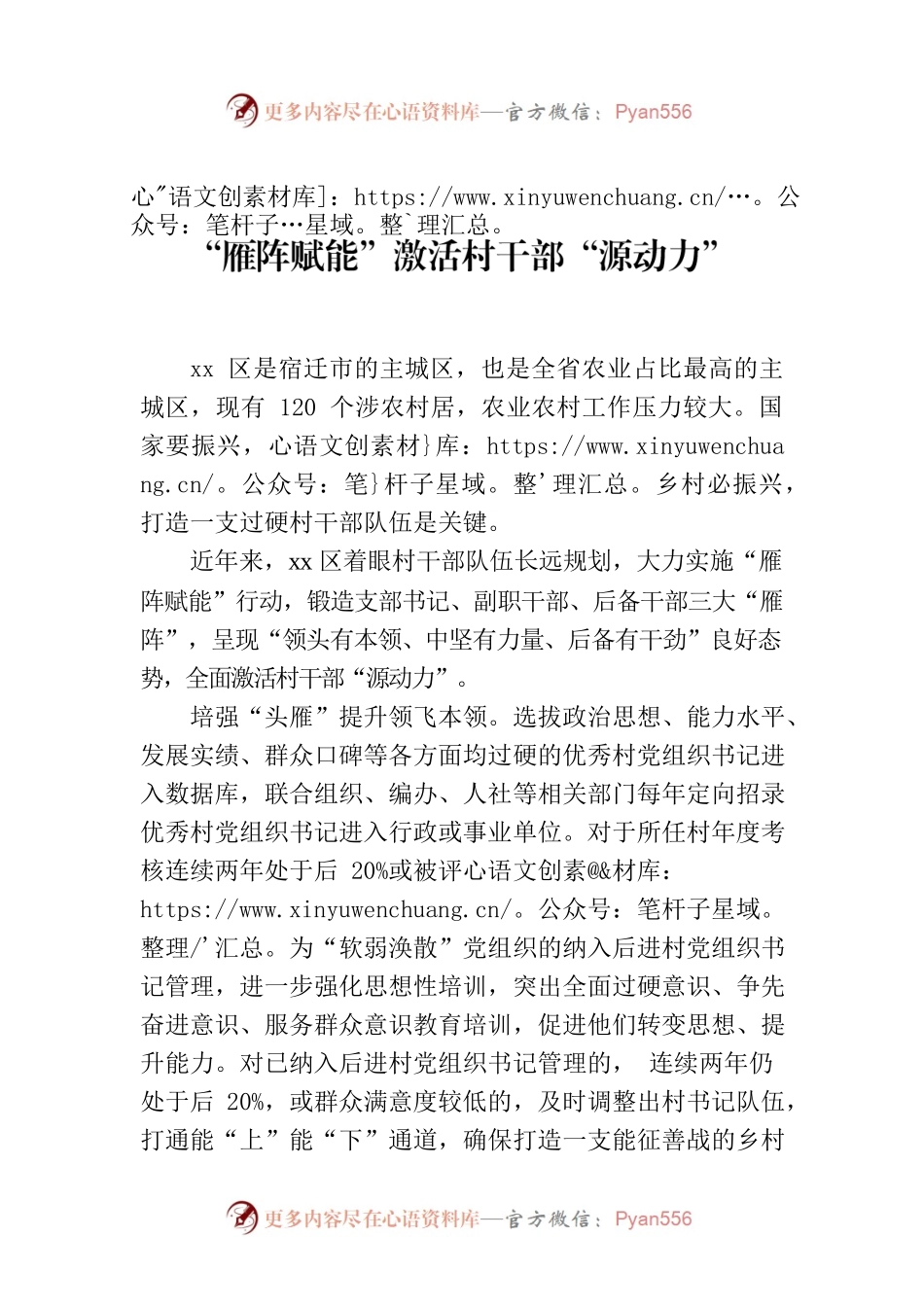 “雁阵赋能”激活村干部“源动力”.docx_第1页