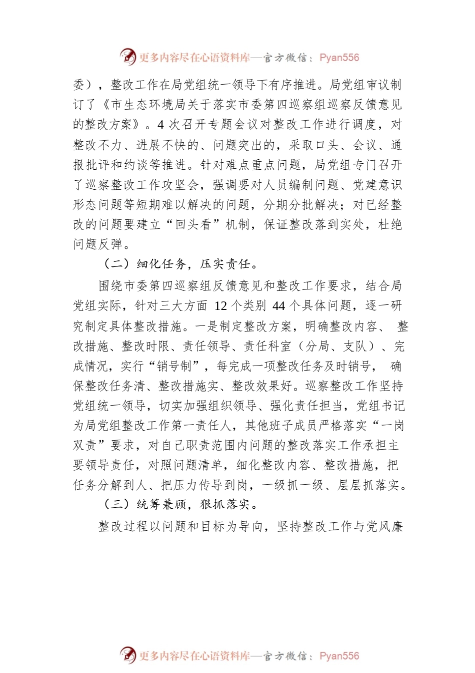 XX市生态环境局党组关于巡察整改进展情况的通报（20230203）.docx_第2页