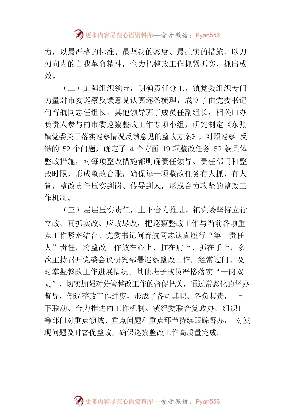 XX市市东张镇委员会关于巡察整改情况的通报.docx_第2页