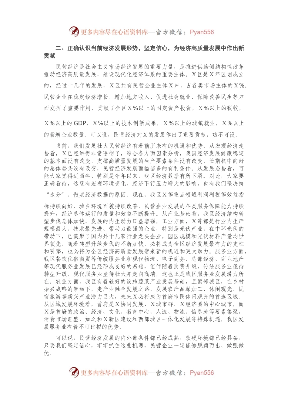 X区长在民营企业座谈会上的讲话.docx_第2页