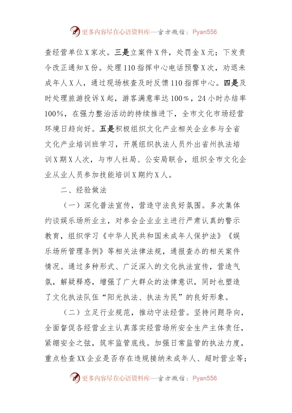 XX市文化市场综合行政执法大队参照管理单位规范设置专项工作报告.docx_第2页