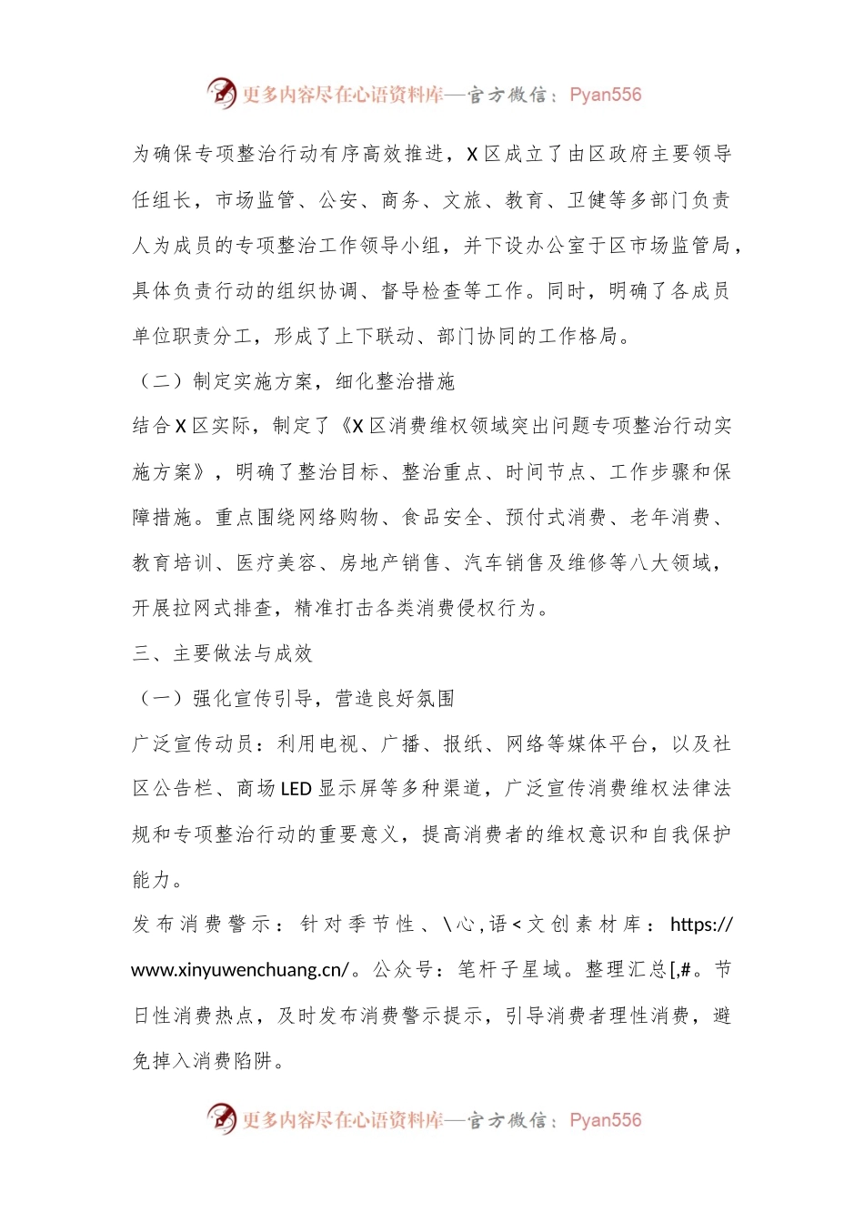 X区消费维权领域突出问题专项整治情况汇报.docx_第2页