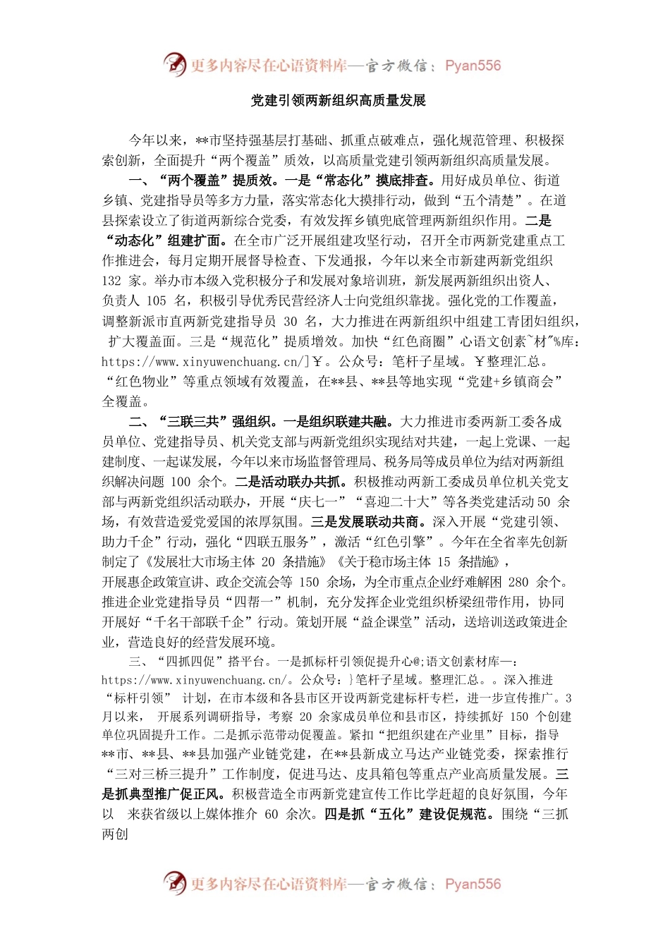 “两新”组织党建工作汇报.docx_第1页