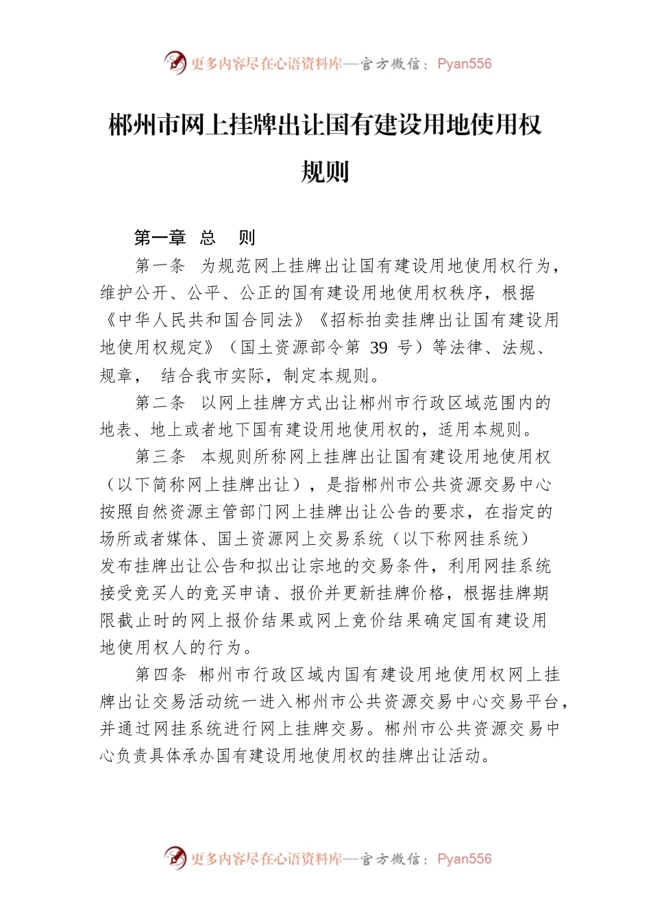 XX市网上挂牌出让国有建设用地使用权规则.docx_第1页