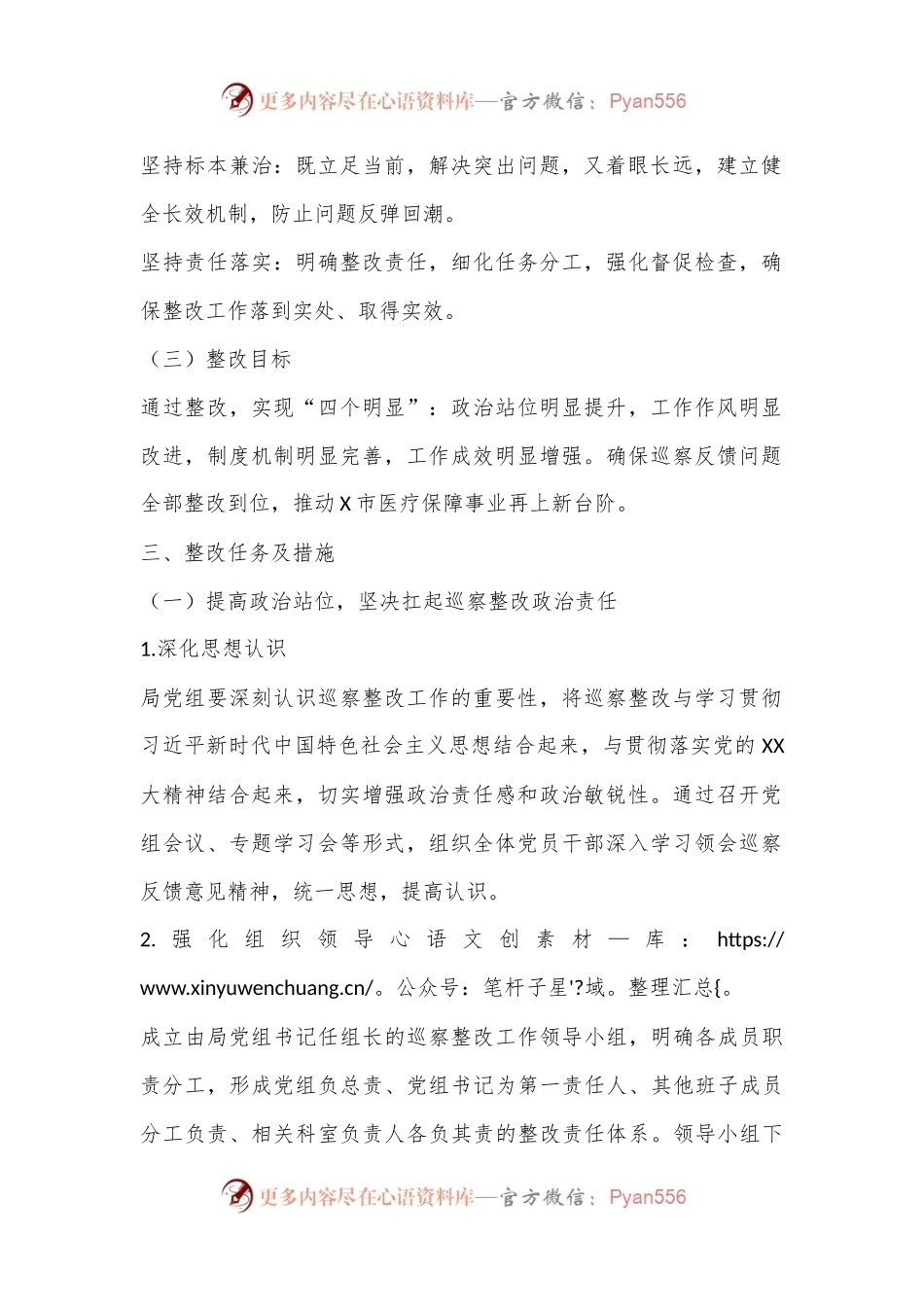 X市医疗保障局关于市委巡察组反馈问题的整改方案.docx_第2页