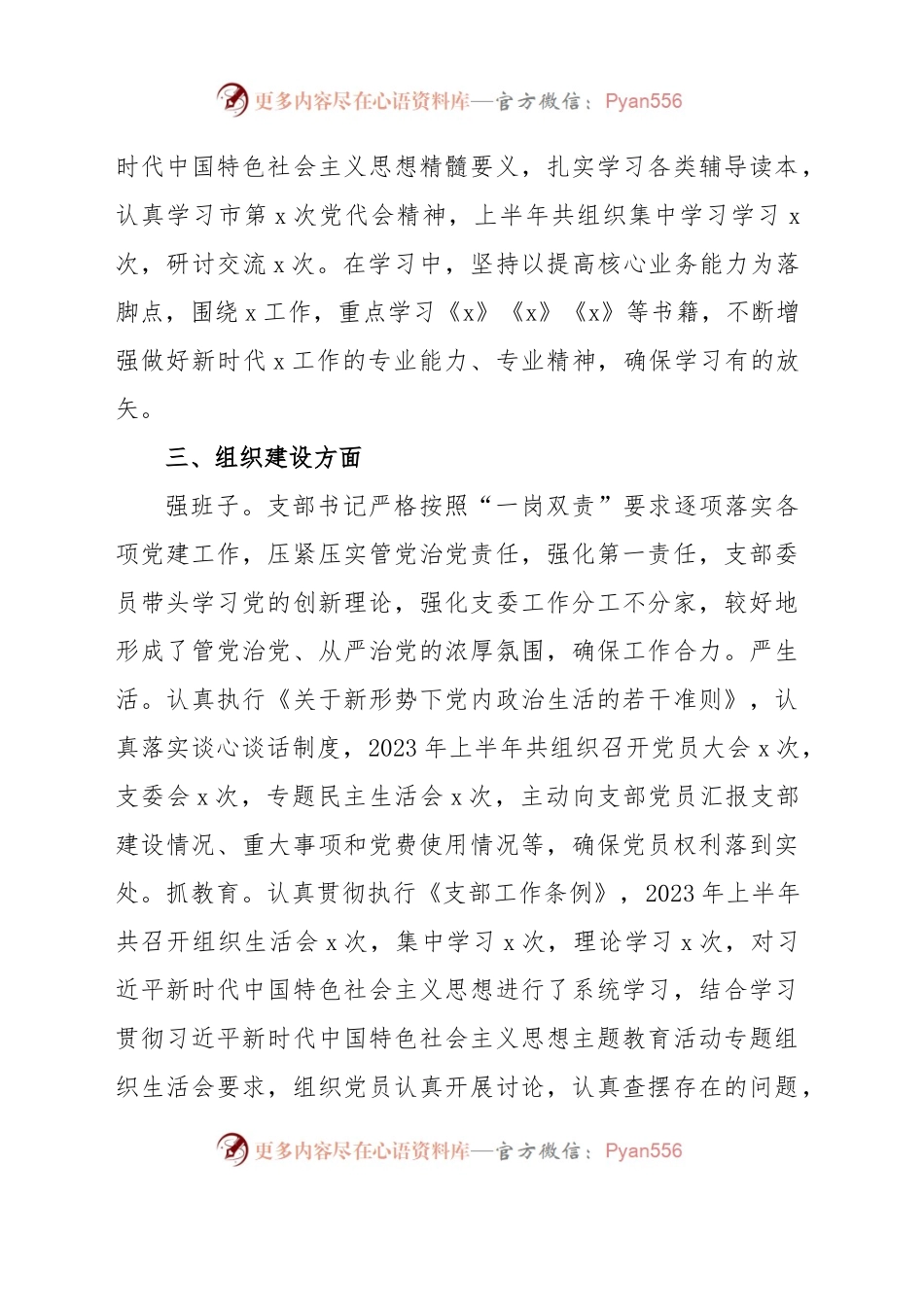 x党支部2023年半年党建工作总结.docx_第2页