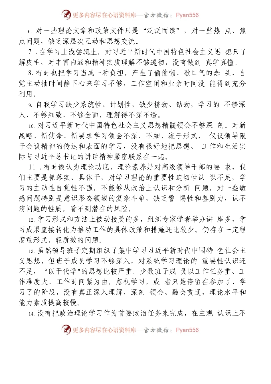 “不忘初心、牢记使命”主题教育检视问题.docx_第2页