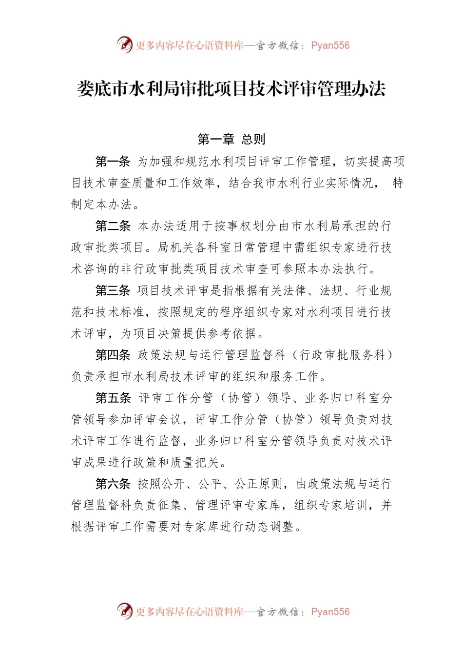 XX市水利局审批项目技术评审管理办法.docx_第1页