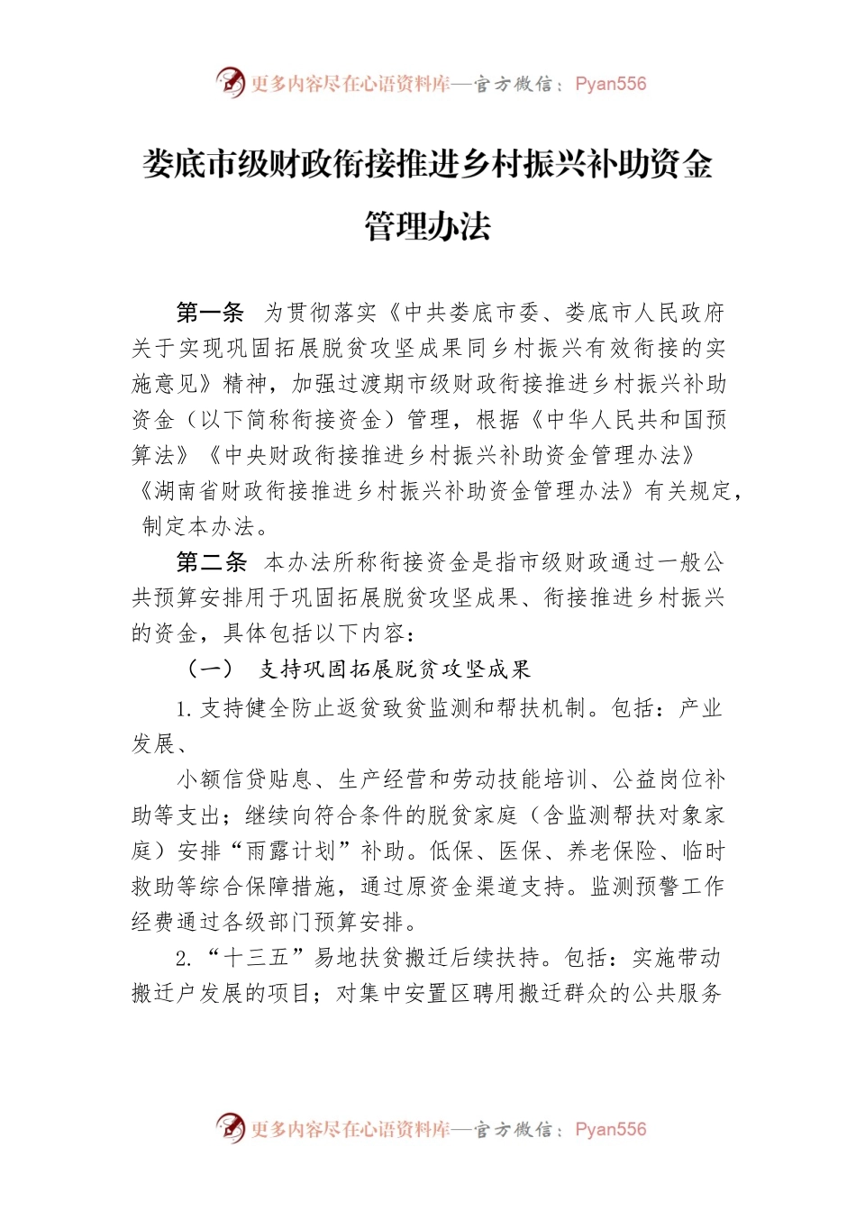 XX市级财政衔接推进乡村振兴补助资金管理办法.docx_第1页