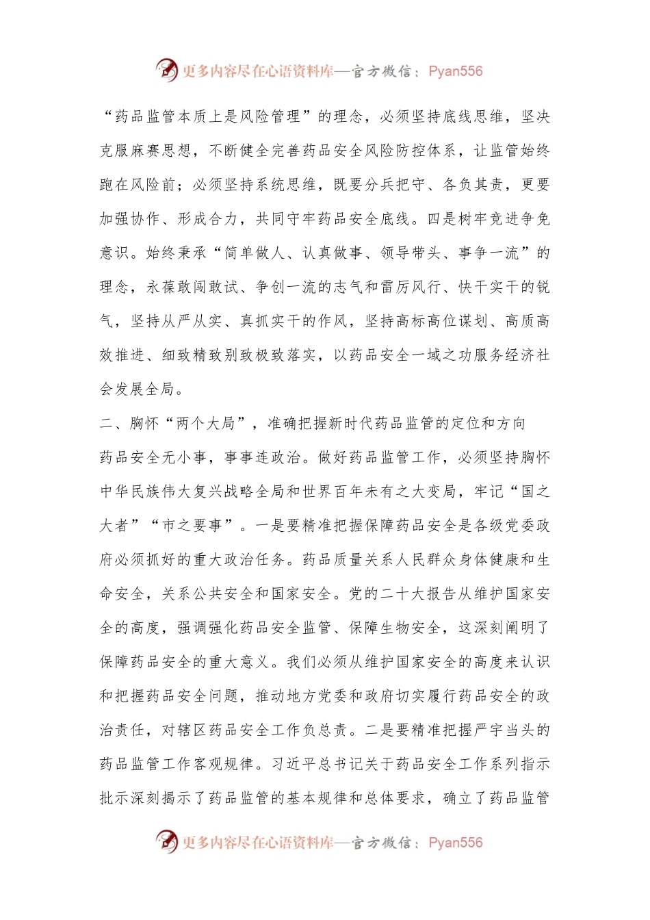 XX领导在2023年全市药品监管工作会议上的讲话.docx_第2页