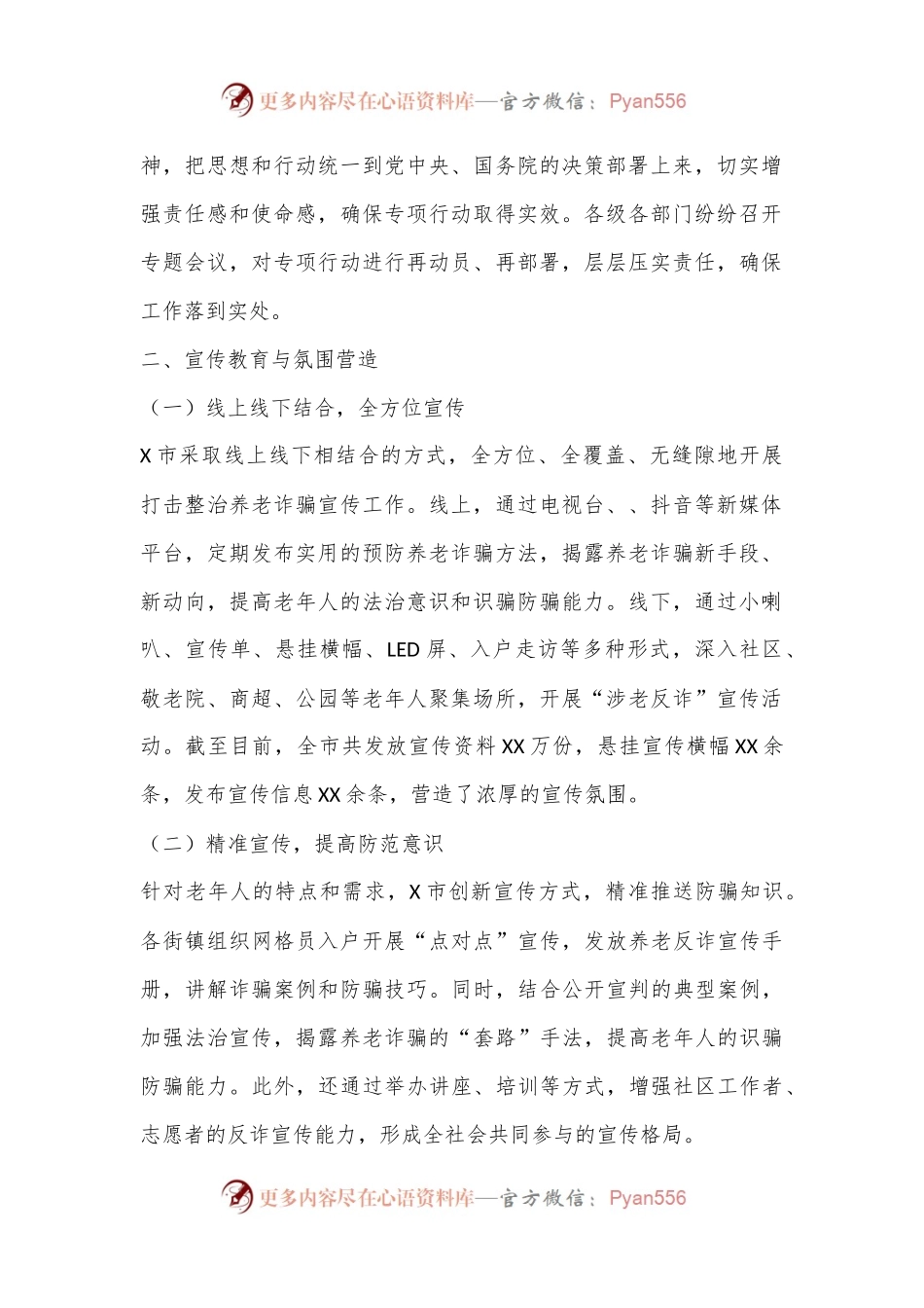 X市打击整治养老诈骗专项整治行动工作总结.docx_第2页