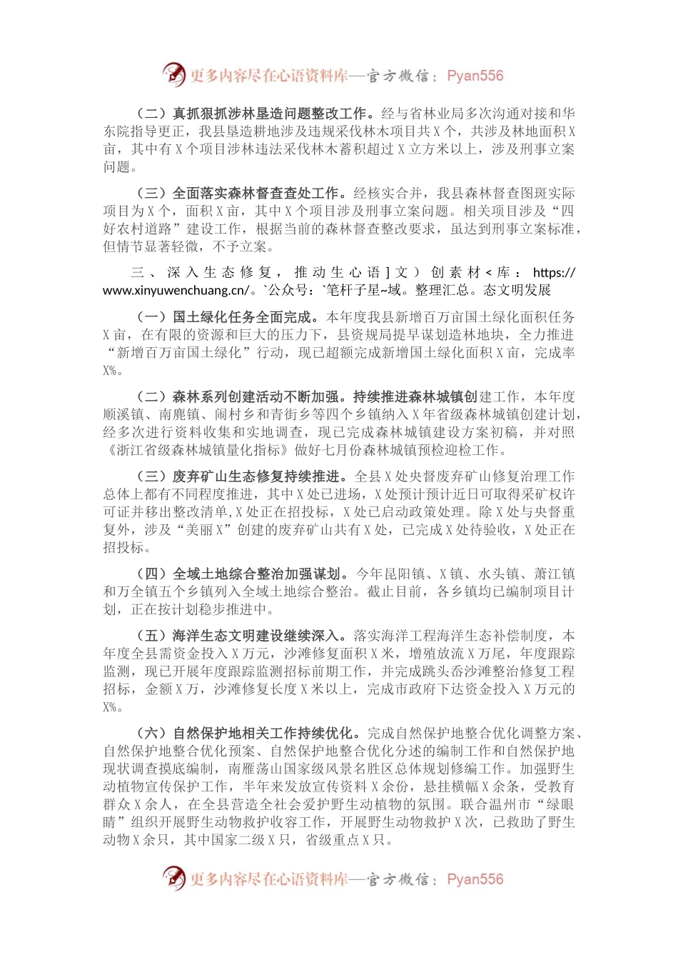 X县自然资源和规划局2021年上半年工作总结.docx_第1页