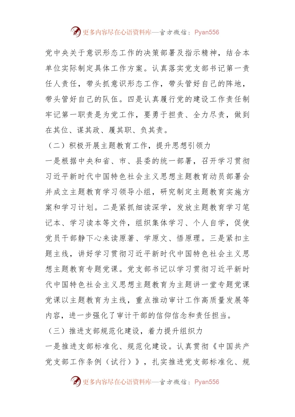 X县审计局党支部2023年党建工作总结.docx_第2页