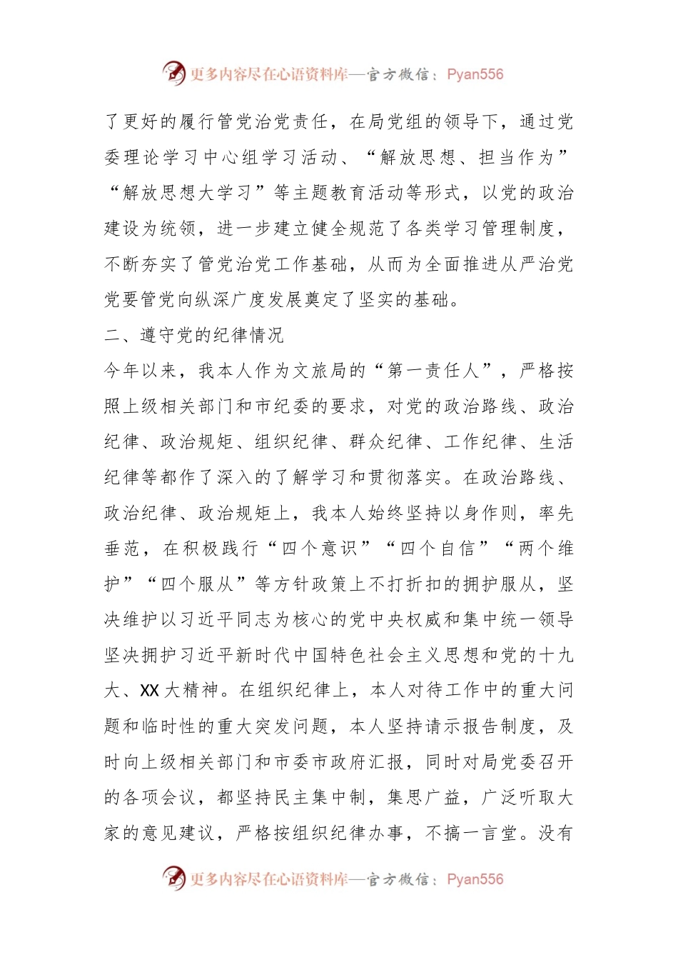XX市文化和旅游局局长个人述责述廉报告.docx_第2页