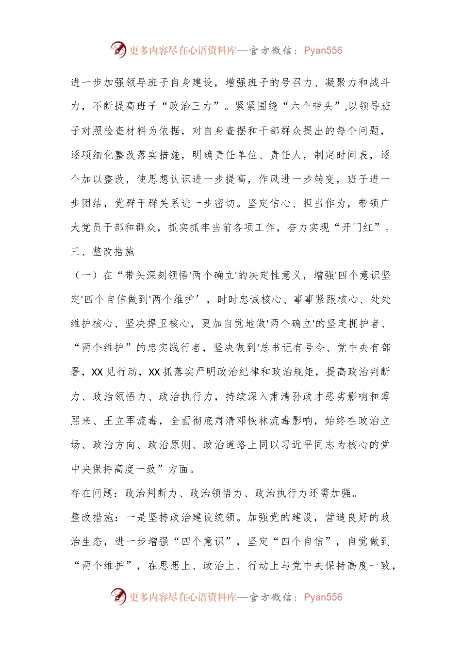 XX镇委员会2022年度民主生活会整改方案（全文4631字）.docx_第2页