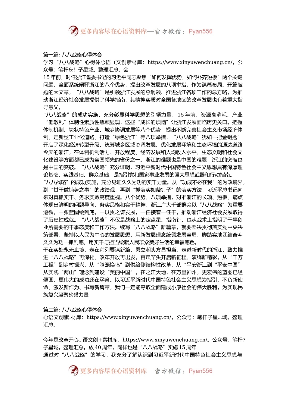 “八八战略”学习心得体会（两篇）.docx_第1页