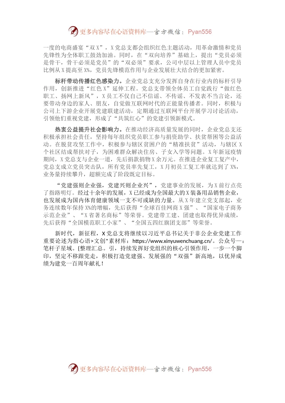 X网络科技有限公司党总支书记党建工作汇报发言.docx_第2页