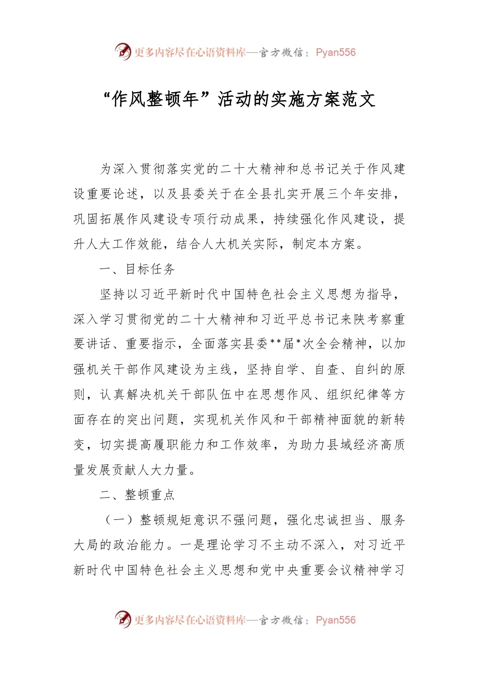 “作风整顿年”活动的实施方案范文.docx_第1页