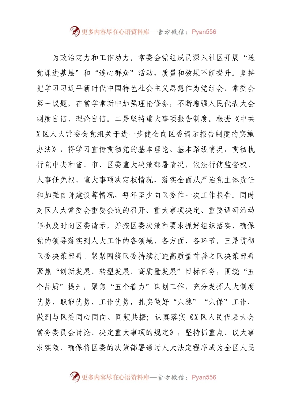X区人大常委会党组2020年工作总结.docx_第1页