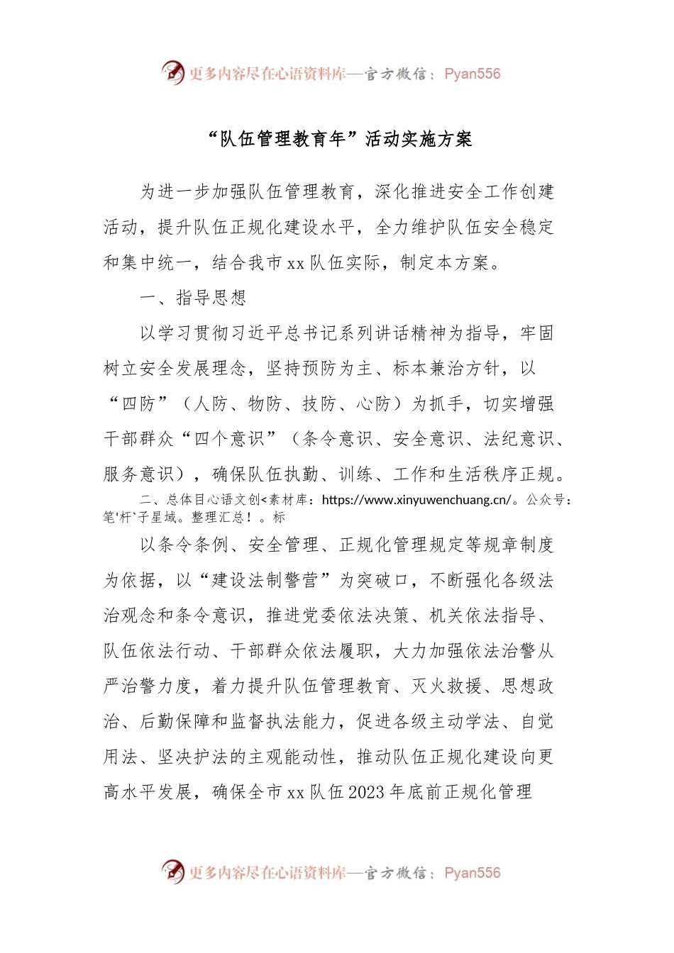 “队伍管理教育年”活动实施方案.docx_第1页