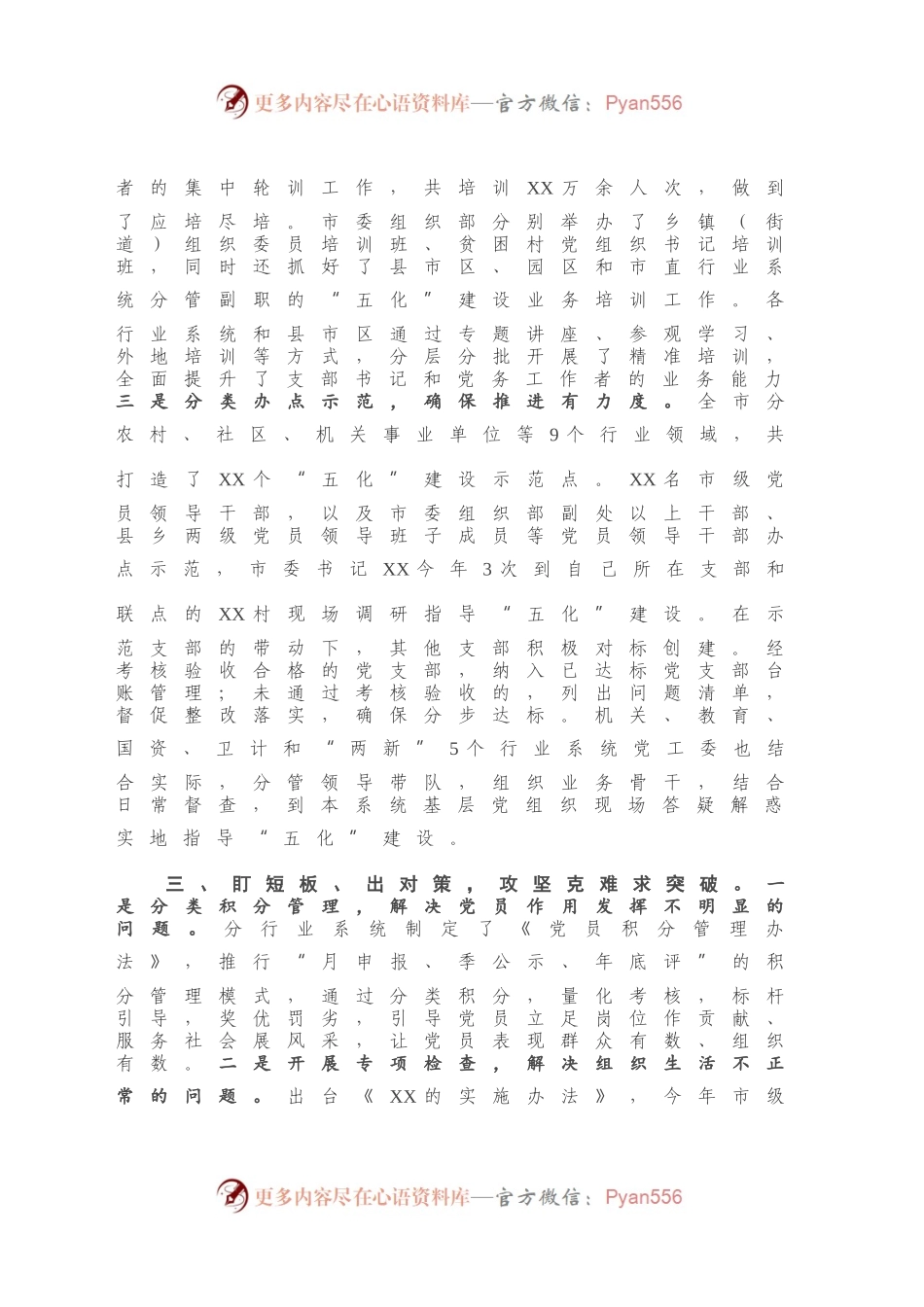 X市扎实推进党支部“五化”建设工作总结.docx_第2页