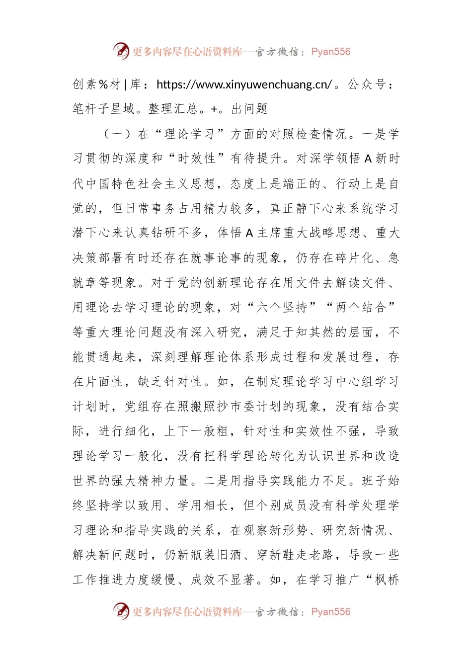 主题教育专题民主生活会领导班子对照检查.docx_第2页