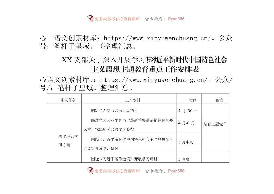 主题教育支部学习计划表.docx_第1页