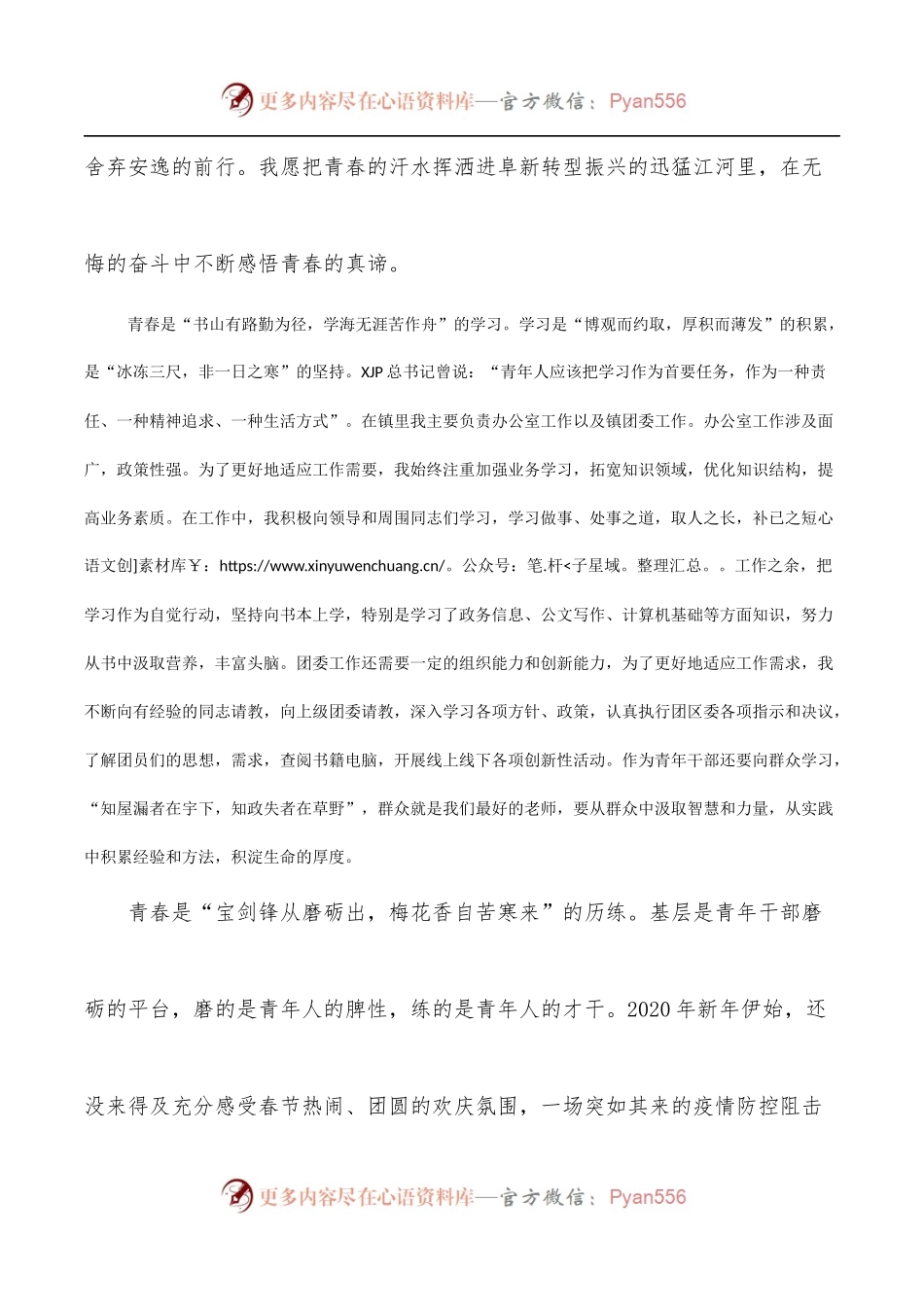 乡镇选调生工作感悟：青春的模板.docx_第2页