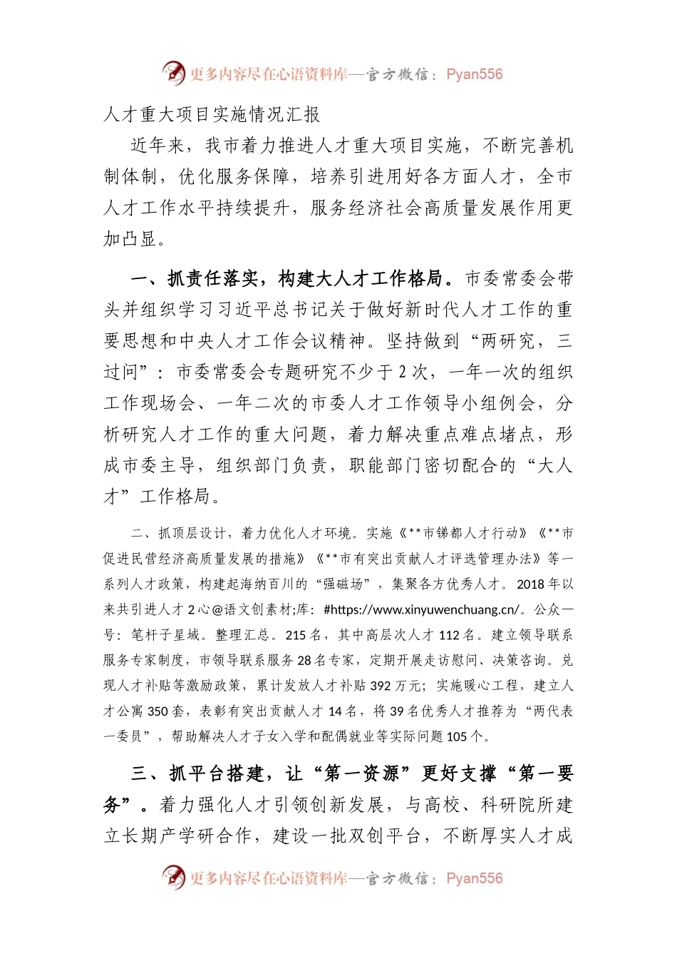 人才重大项目实施情况汇报.docx_第1页