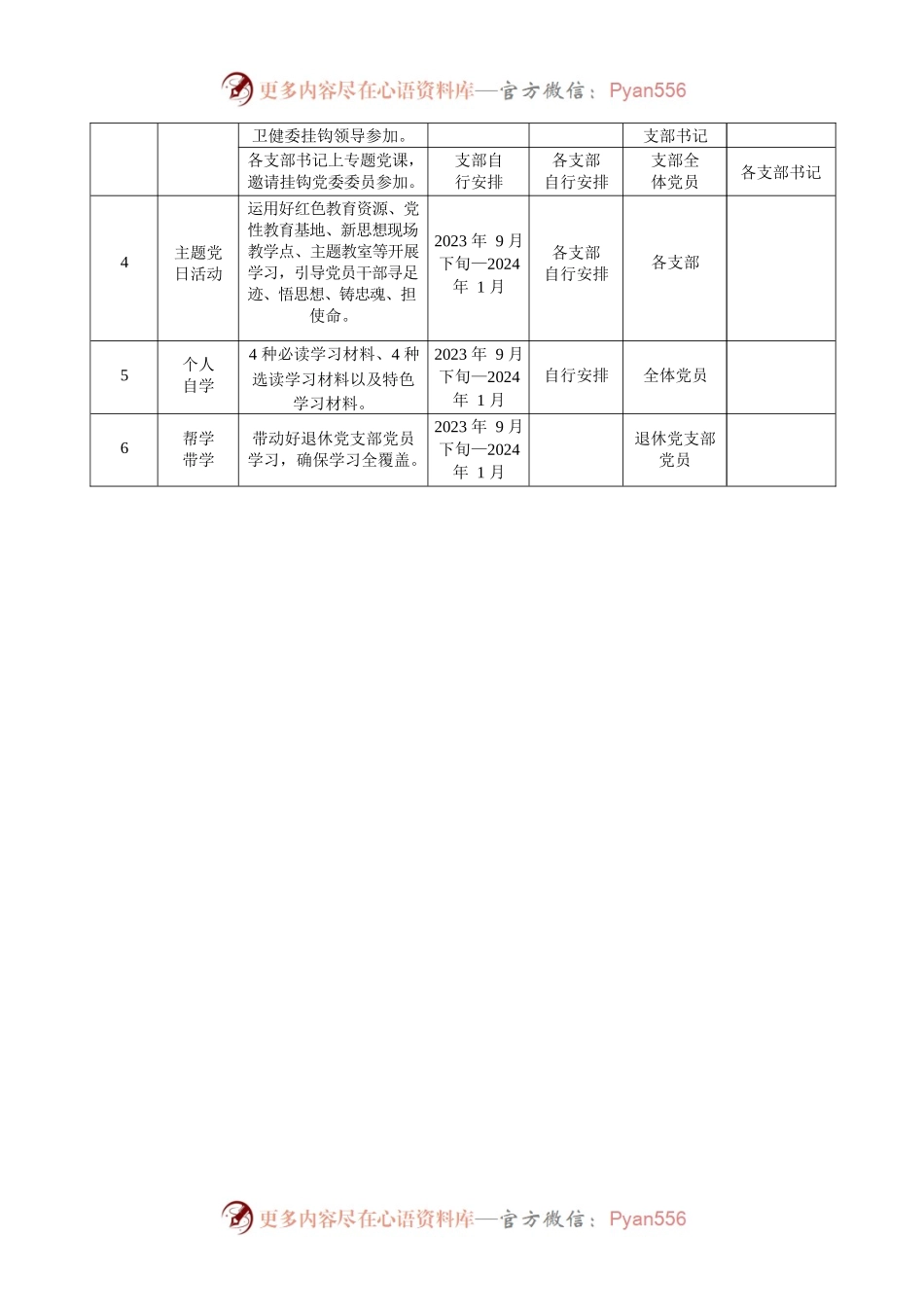 主题教育学习计划安排表.docx_第2页