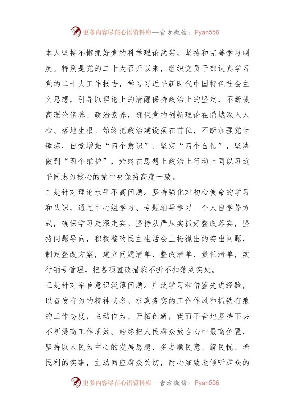乡镇副职民主生活会个人发言提纲.docx_第2页