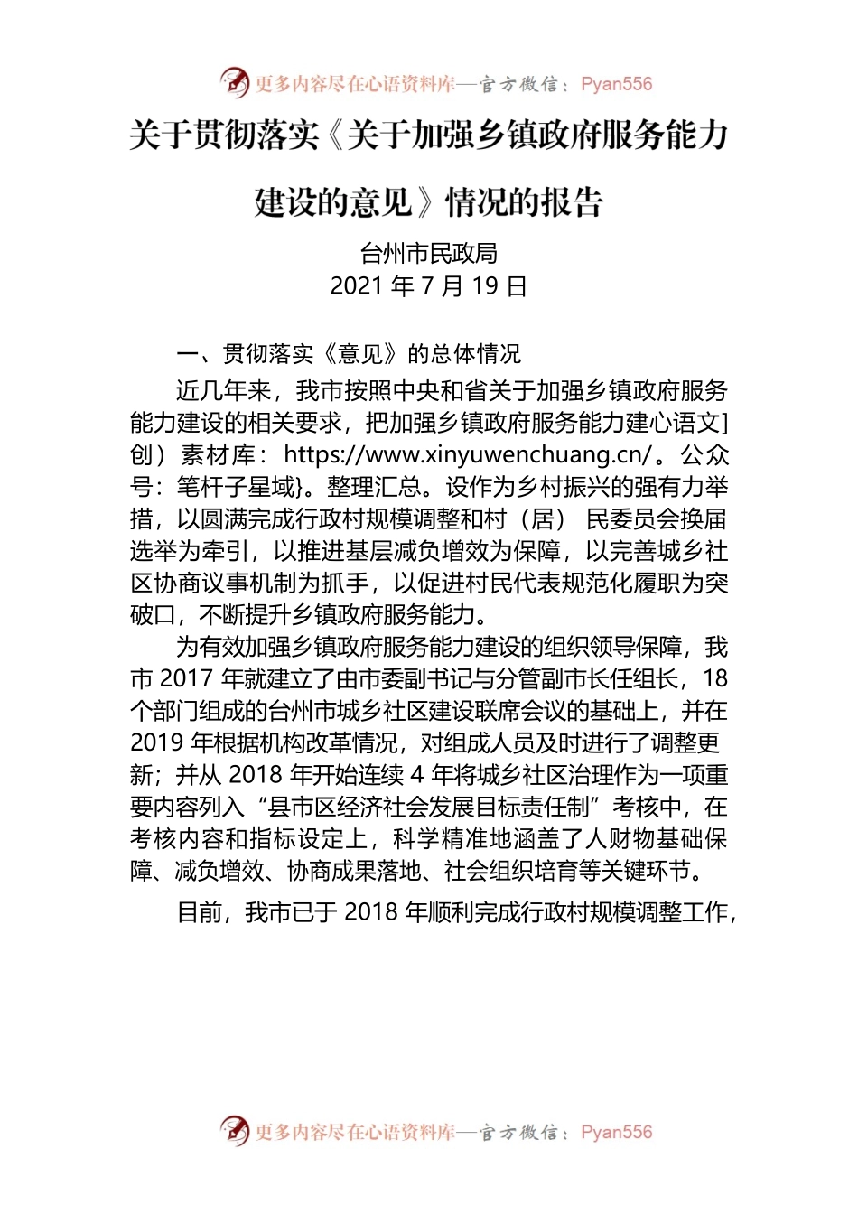 乡镇政府服务能力建设报告.docx_第1页