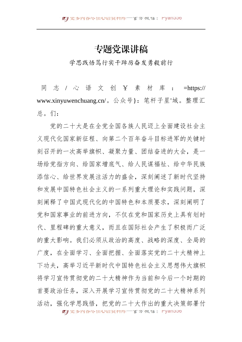 专题党课讲稿：学思践悟笃行实干踔厉奋发勇毅前行.docx_第1页