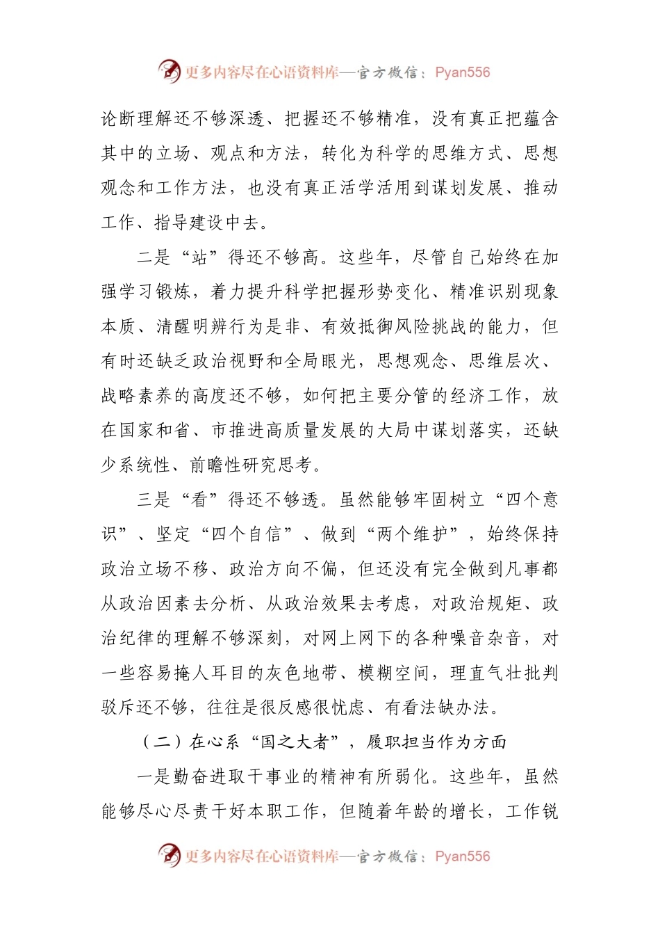 个人20212年专题民主生活会个人对照检查材料（主要负责人）.docx_第2页
