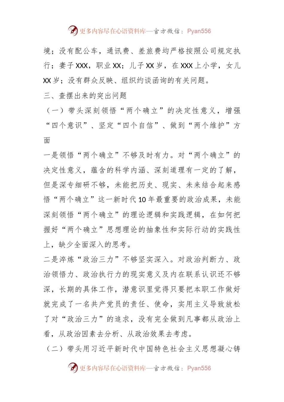 上年度民主生活会班子成员个人发言提纲.docx_第2页