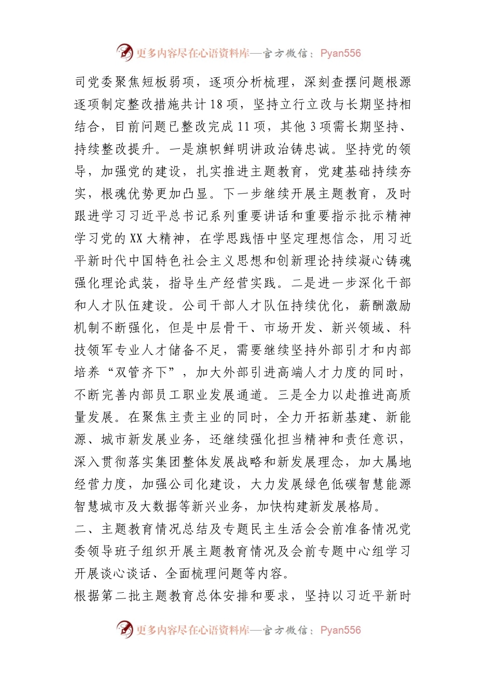 主题教育专题民主生活会领导班子对照检查材料(1).docx_第2页