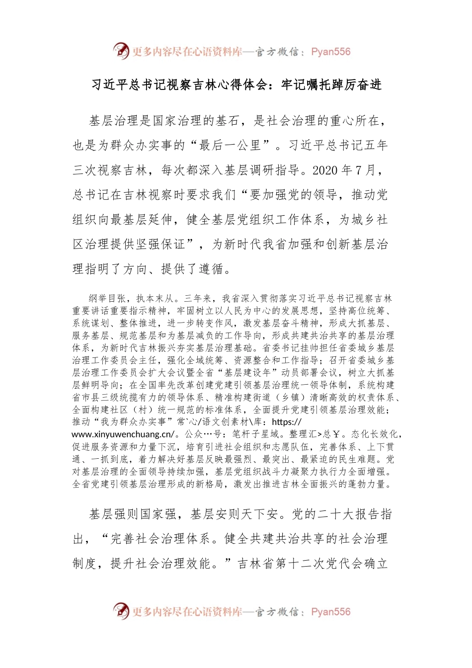 习近平总书记视察吉林心得体会：牢记嘱托踔厉奋进.docx_第1页