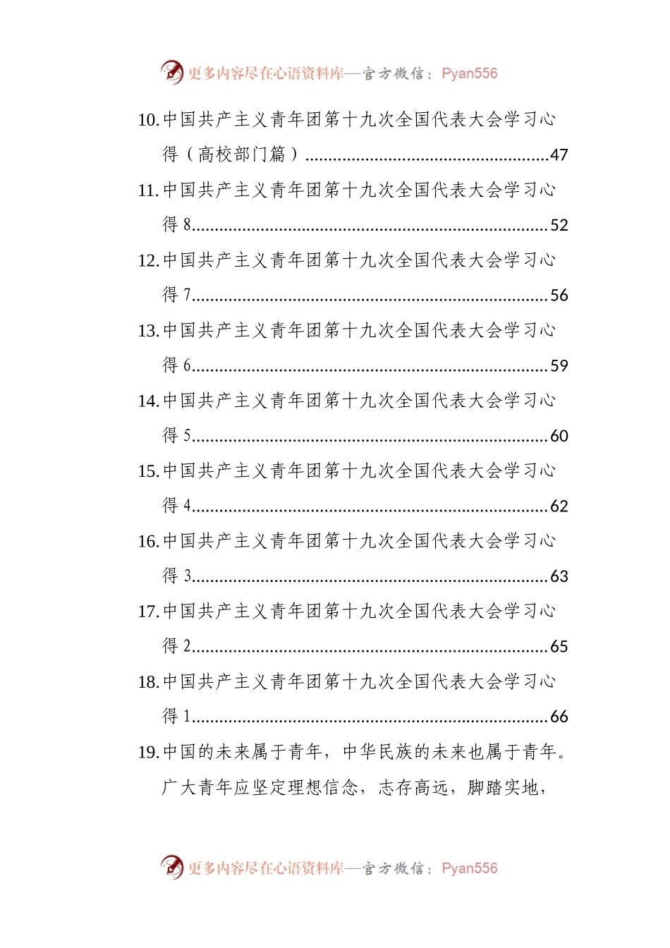 中国共产主义青年团第十九次全国代表大会学习心得汇编18篇.docx_第2页